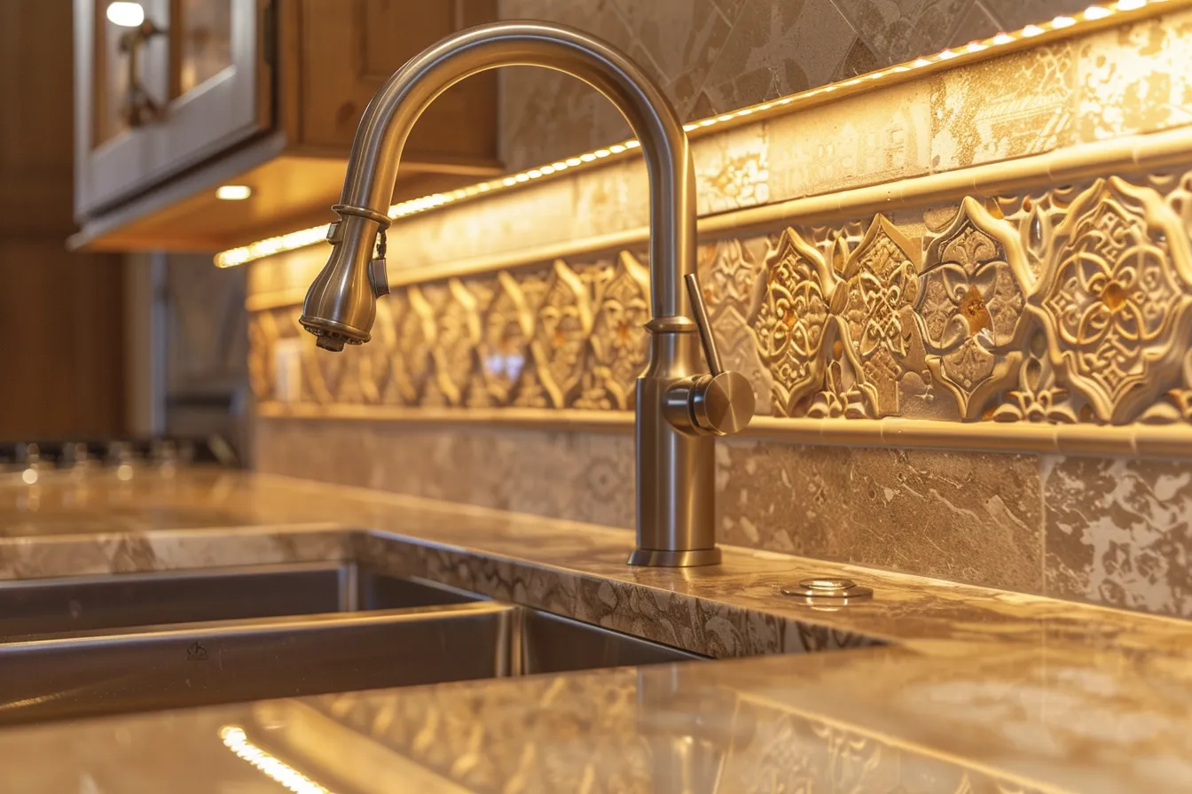 5. Grounding with Natural Stone Flooring