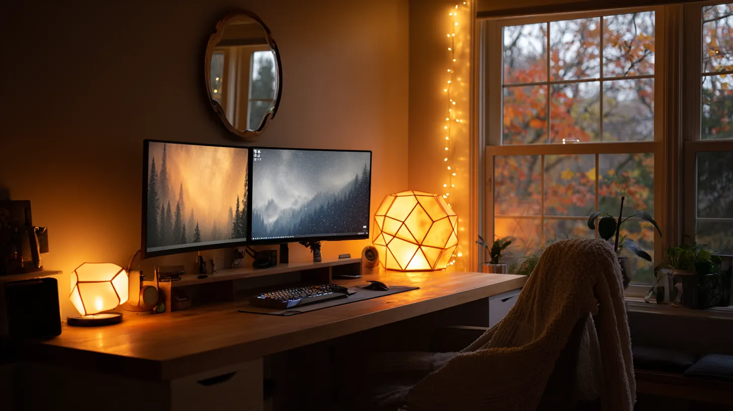 1. The Foundation: Anchoring with a Solid Walnut Desk