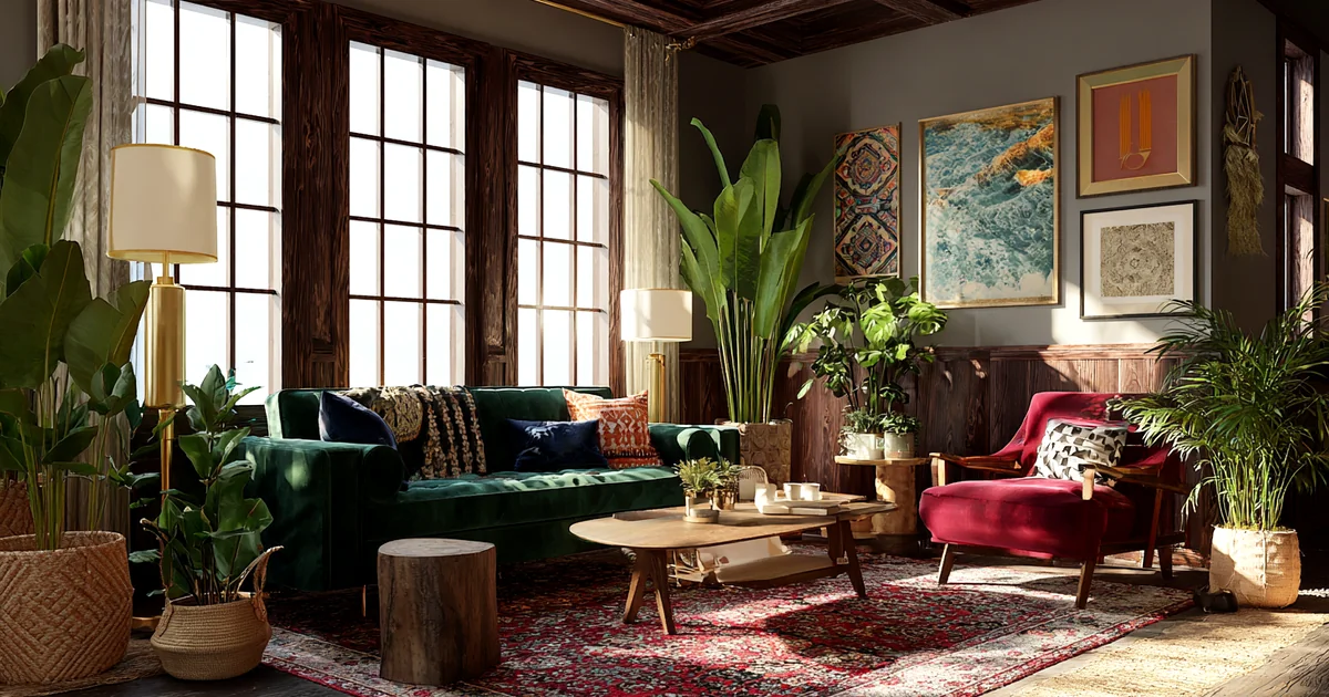 Cozy & Chic: 10 Eclectic Maximalist Living Room Ideas for Entertainment & Relaxation