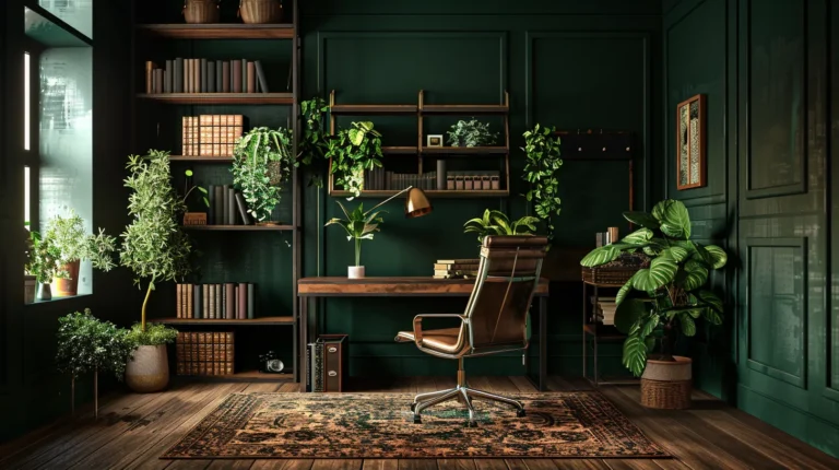 10 Ways to Master the Moody Botanical Home Office Aesthetic