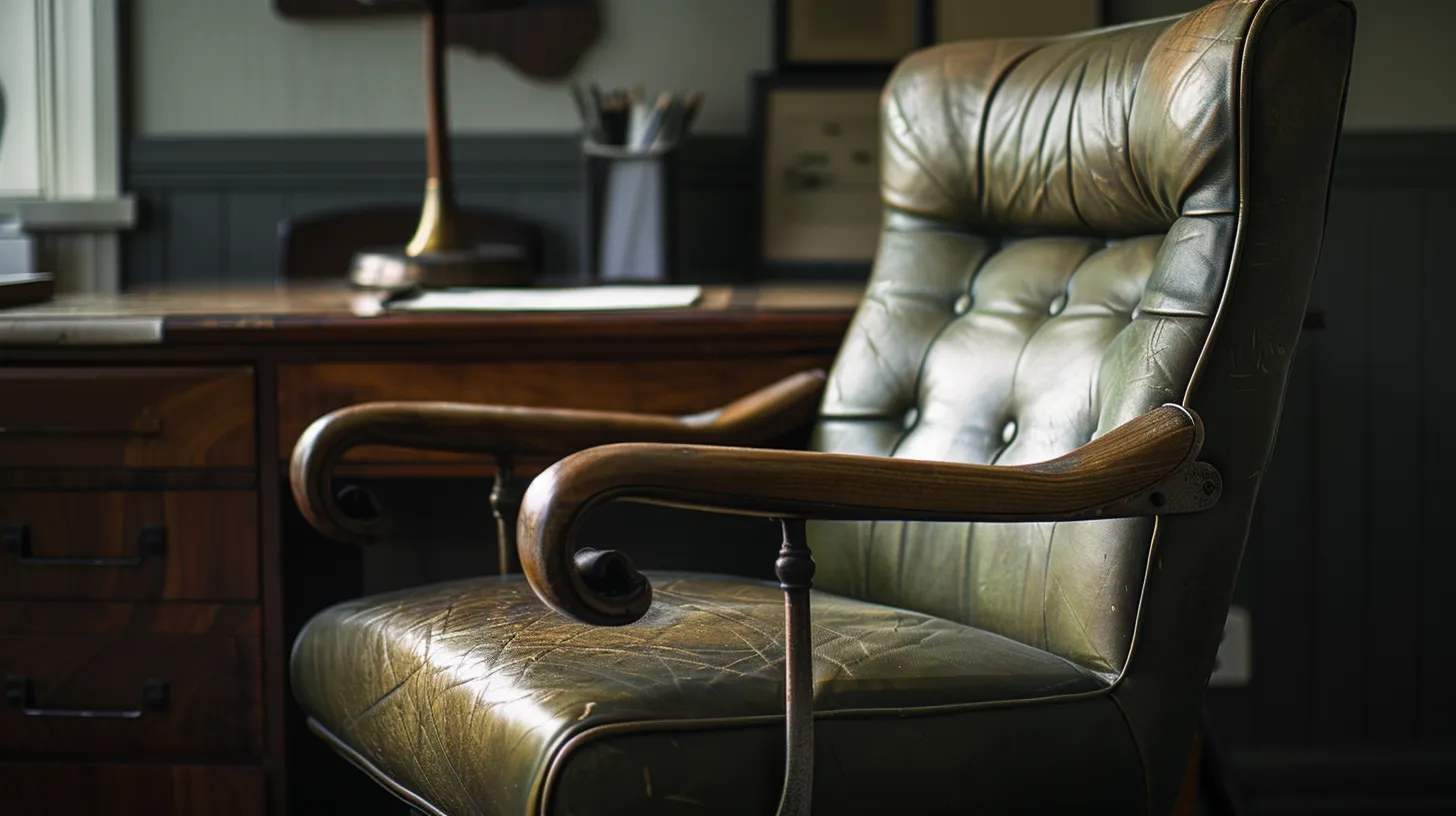 3. Ergonomic Elegance: Vintage Leather Seating