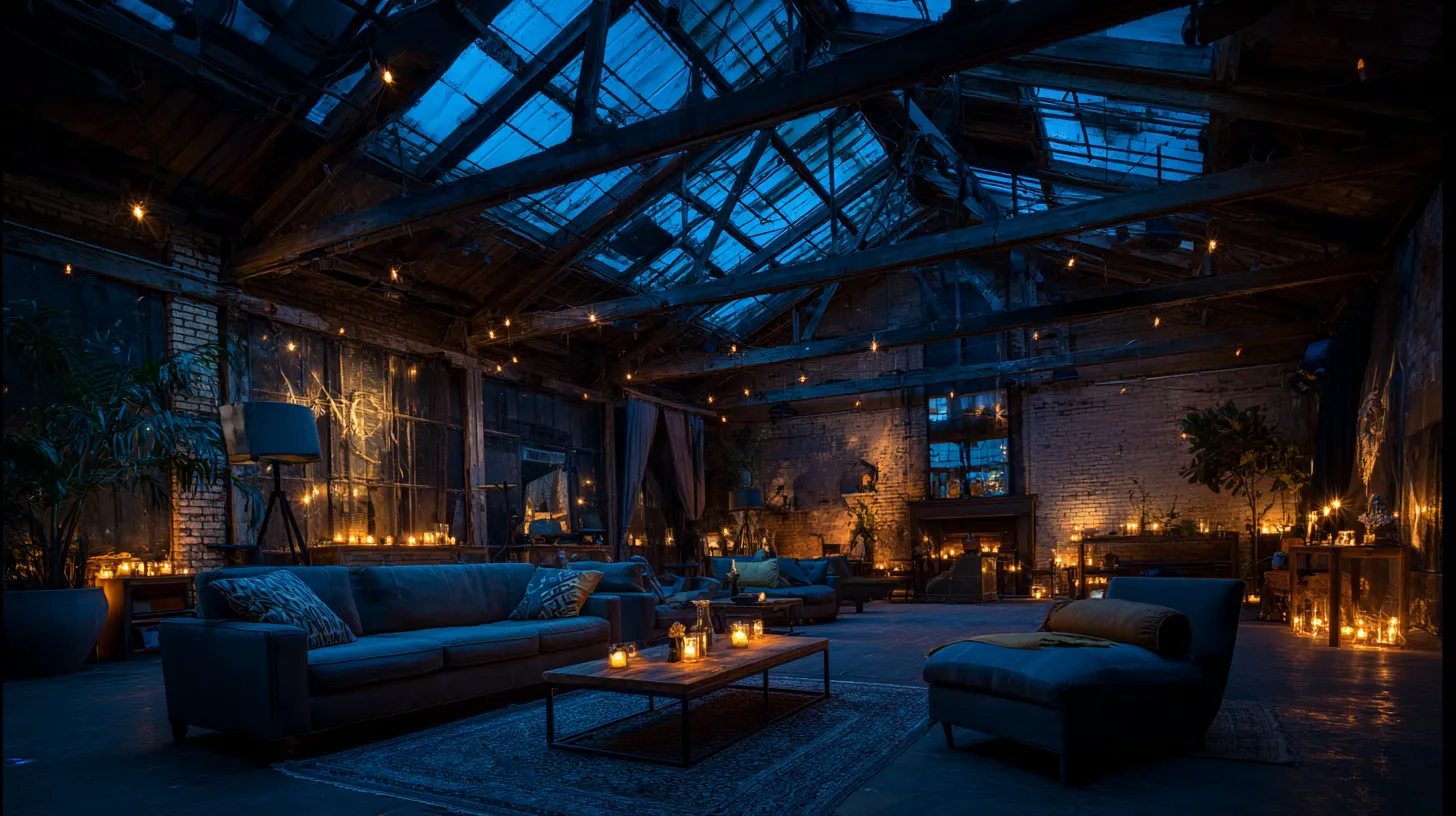 9. Industrial Accents with a Soft Edge