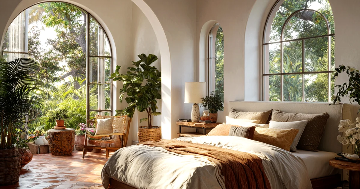 Unlock Serenity: 10 Secrets to Your Dream Mediterranean Bedroom with a Lush Garden View
