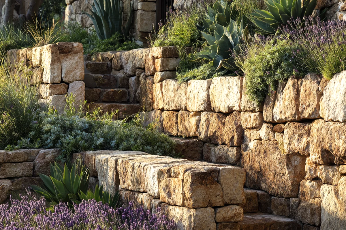 1. Sculpting the Landscape: Terraced Gardens & Retaining Walls