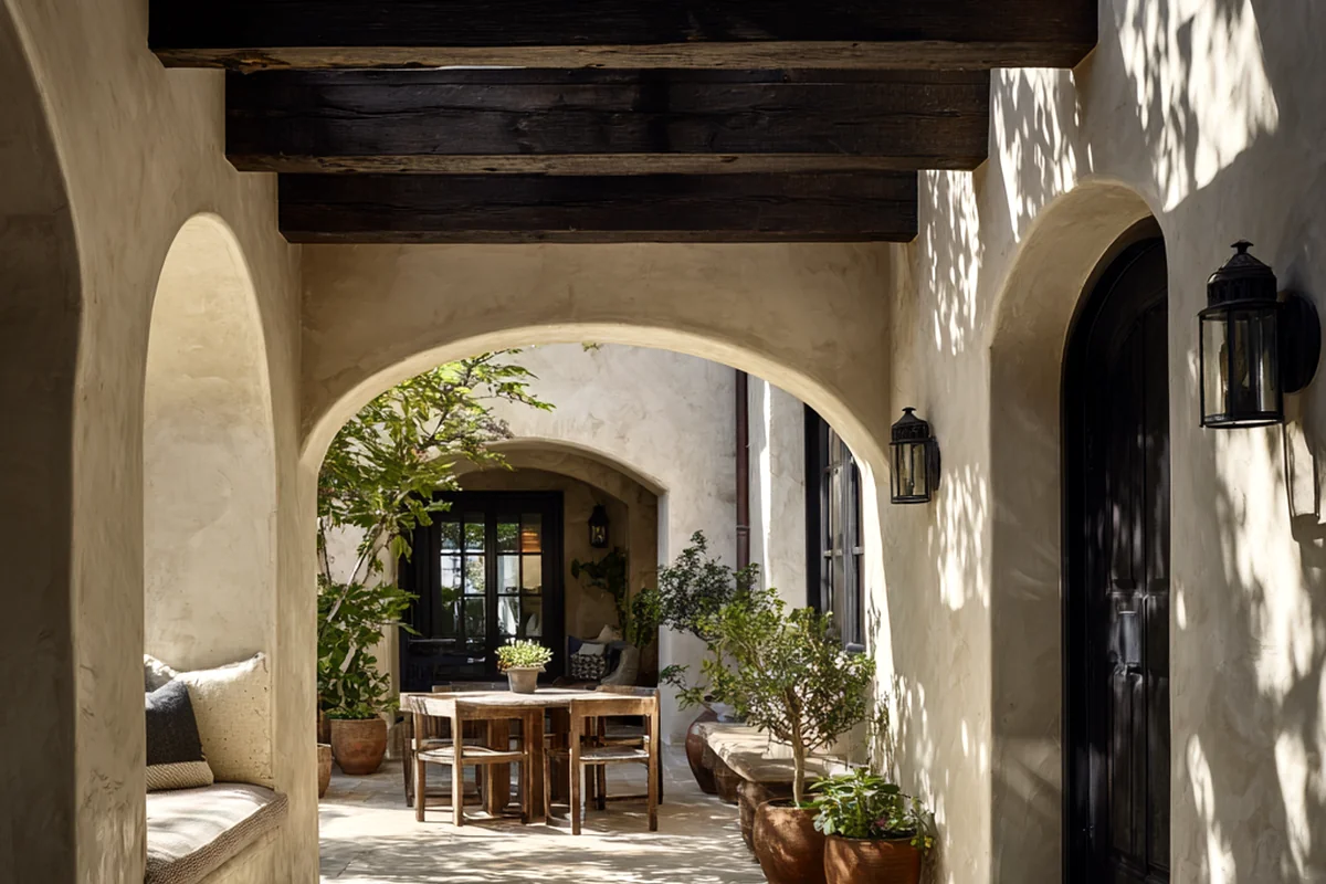 3. Elegant Transitions: Archways, Loggias & Pergolas